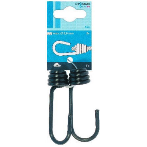 PÖSAMO Spannhaken schwarz (SB) für Seil-Ø b. 8,0mm a 2St