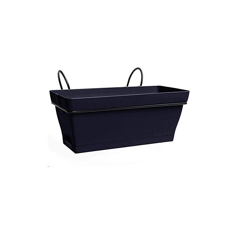 Roméo jardinière avec support, noir violine BBJRO28NVSUP - Poetic