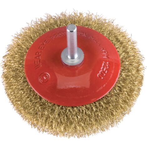 Poggi 466.00 brosse circulaire conique Fils d&39acier 90 mm tige 6 mm
