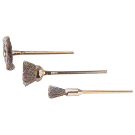 POGGI 476.00 3 MINI SPAZZOLE ACCIAIO GAMBO 3 MM- POGGI- 1,0 confezione