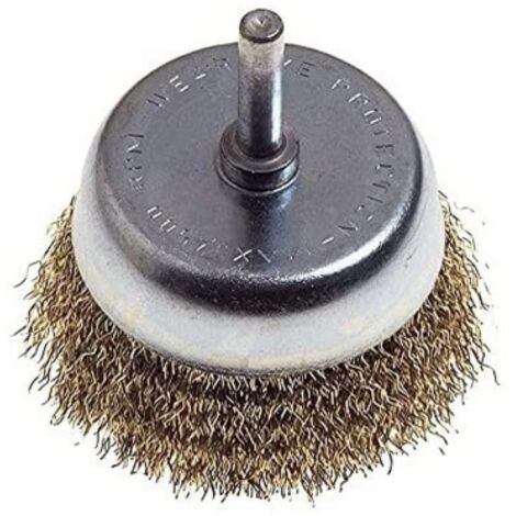 Poggi 485.20 brosse boisseau   85 mm avec fils d'acier pour de'caper et nettoyer tige 6 mm pour tous les forets
