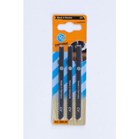 Poggi 688.00 3 lames pour scie sauteuse pour bois dents moyennes 65 mm