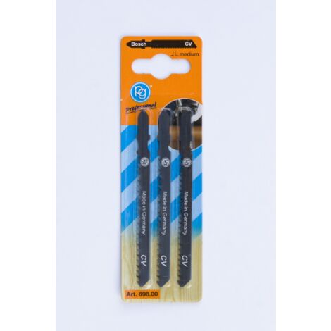 Poggi 698.00 3 lames pour scie sauteuse pour bois dents moyennes 65 mm