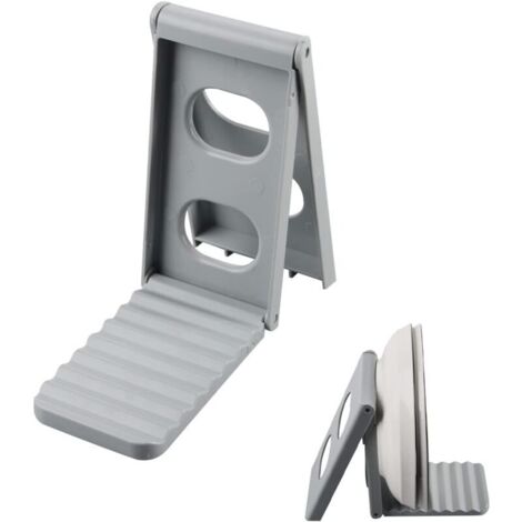 Poggia-utensili KZQ, poggia-mestolo da cucina pieghevole in legno leggero, piccolo e leggero, grigio