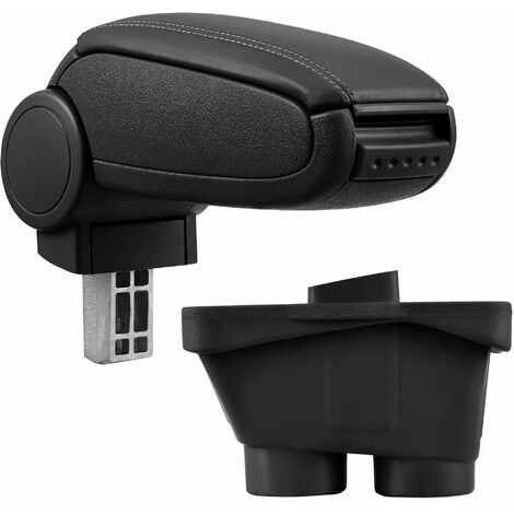 Poggiabraccio con vano portaoggetti per Peugeot 208 - Similpelle - nero [pro.tec]