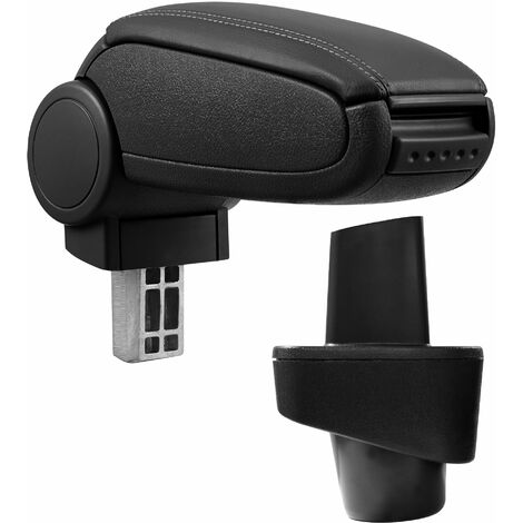 Poggiabraccio con vano portaoggetti per Renault Clio III - Similpelle - nero [pro.tec]