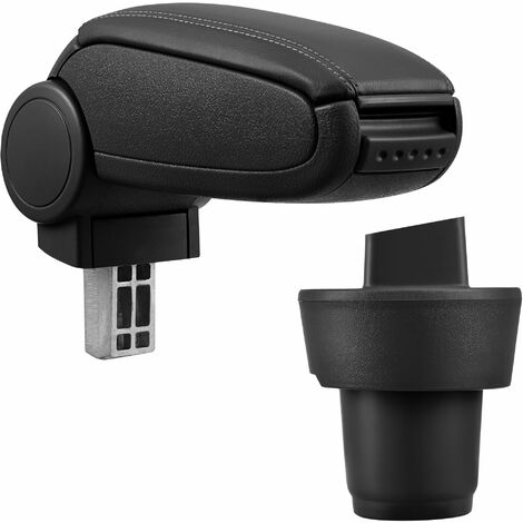 Poggiabraccio con vano portaoggetti per Skoda Citigo - Similpelle - nero [pro.tec]
