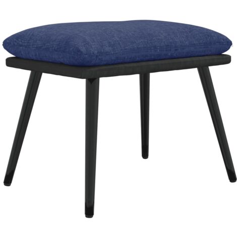 Poggiapiedi Blu 45x29,5x35 cm in Tessuto e Similpelle vidaXL
