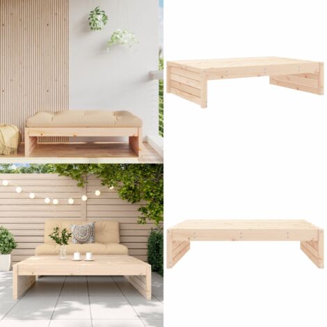 Poggiapiedi da Giardino 120x80 cm in Legno Massello di Pino - Poggiapiedi in legno - Poggiapiedi da esterno
