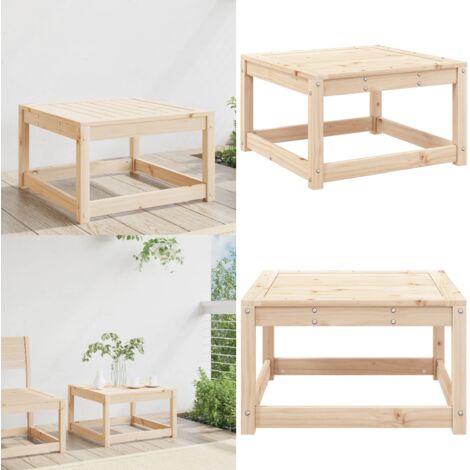 Poggiapiedi da Giardino in Legno Massello di Pino - Seduta da esterno - Tavolino da giardino