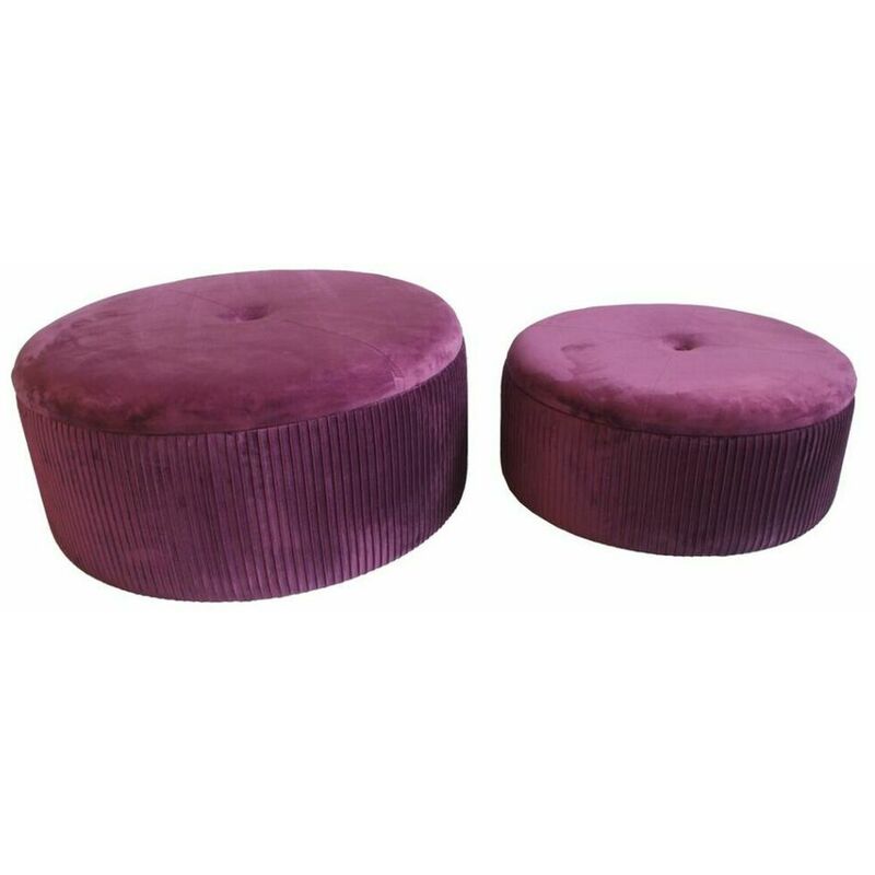 Poggiapiedi Dkd Home Decor Poliestere mdf Bordeaux...