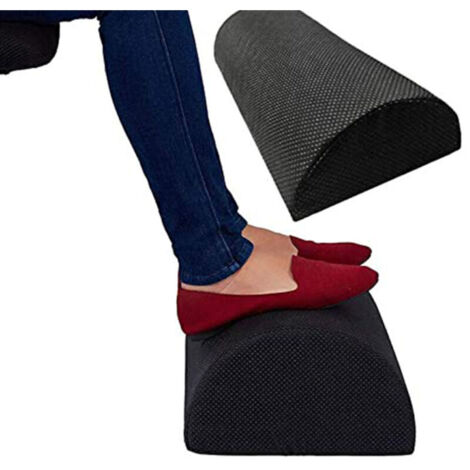 Poggiapiedi ergonomico da posizionare sotto la scrivania, con imbottitura in spugna ad alta densità per migliorare la postura e alleviare lo stress in ufficio e a casa.