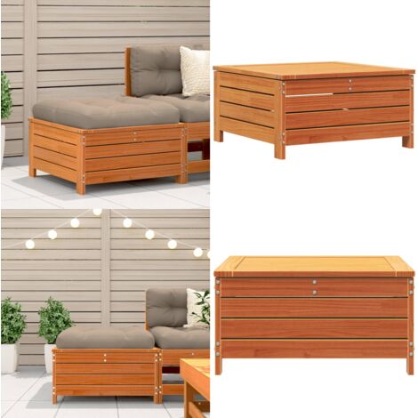 Poggiapiedi Giardino Marrone Cera 62x63,5x32 cm Massello Pino - Sedia da giardino - Sedia da esterno