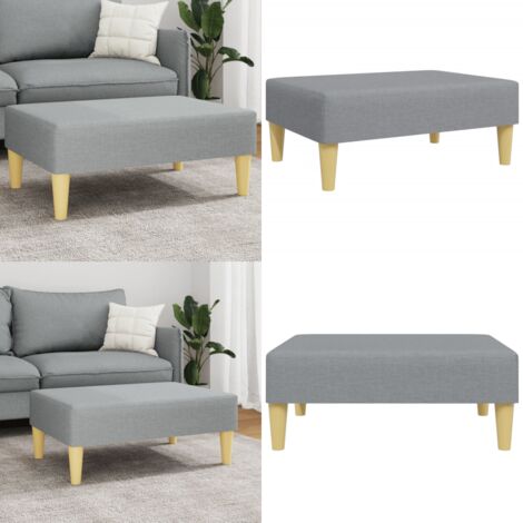 Poggiapiedi Grigio Chiaro 77x55x31 cm in Tessuto - Poggiapiedi moderni - Poggiapiedi per divano
