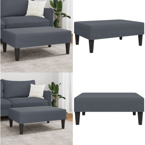Poggiapiedi Grigio Scuro 77x55x31 cm in Velluto - Poggiapiedi moderni - Poggiapiedi in compensato
