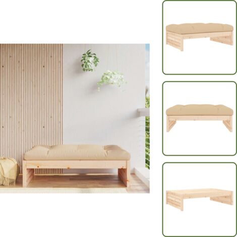 Poggiapiedi in pino - vidaXL Poggiapiedi da Giardino 120x80 cm in Legno Massello di Pino -