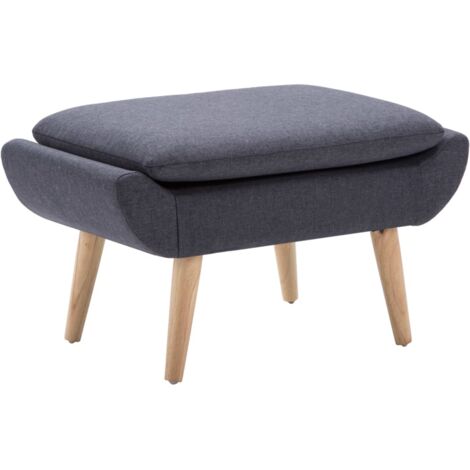 Poggiapiedi in Tessuto 73x43x42 cm Grigio Scuro vidaXL - Grigio