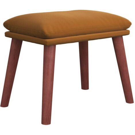 Poggiapiedi Marrone 45x29,5x35 cm in Velluto vidaXL