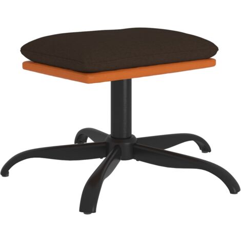 Poggiapiedi Marrone 60x60x36 cm in Tessuto e Similpelle vidaXL