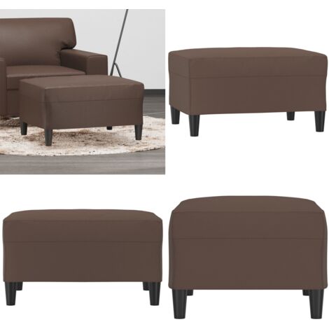 Poggiapiedi Marrone 70x55x41 cm in Similpelle - Poggiapiedi moderni - Poggiapiedi per divano