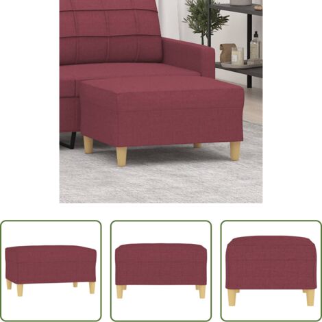 Poggiapiedi moderni -  Poggiapiedi Rosso Vino 70x55x41 cm in Tessuto