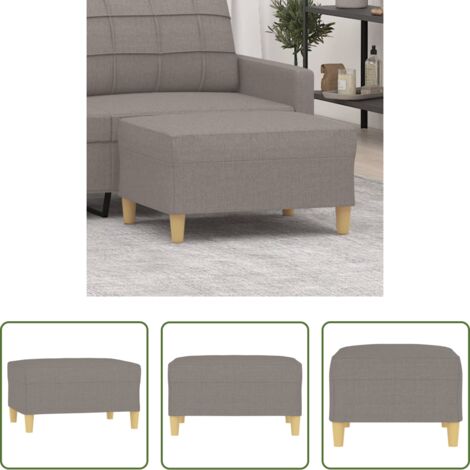 Poggiapiedi moderni -  Poggiapiedi Tortora 70x55x41 cm in Tessuto