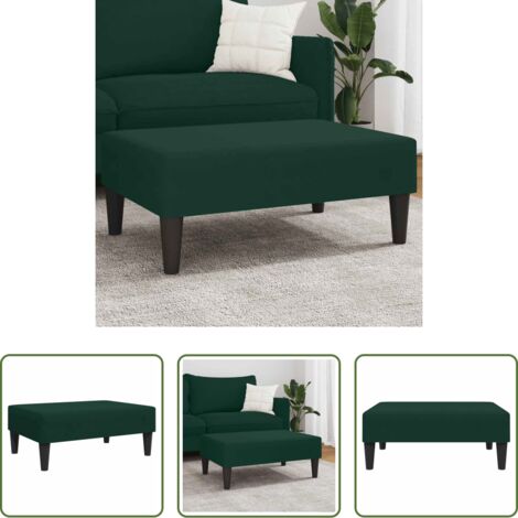 Poggiapiedi moderni -  Poggiapiedi Verde Scuro 77x55x31 cm in Velluto