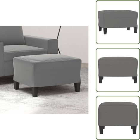 Poggiapiedi moderni - vidaXL Poggiapiedi Grigio Scuro 60x50x41 cm in Tessuto Microfibra - Poggiapiedi per camere