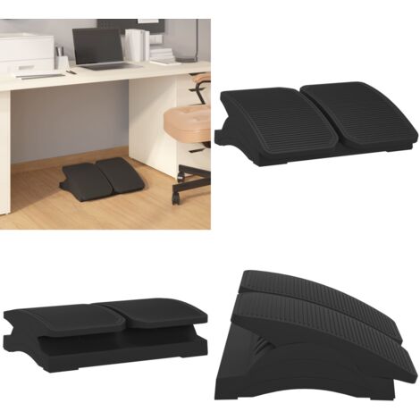Poggiapiedi Nero 43,5x32,5x10,5 cm - Poggiapiedi da ufficio - Poggiapiedi per gambe