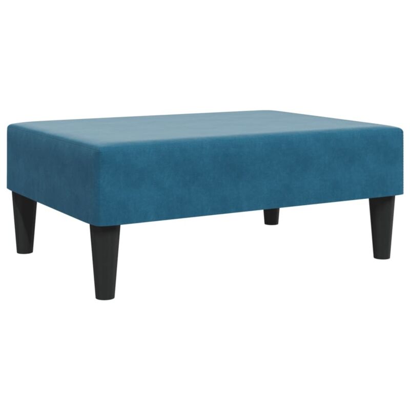 Poggiapiedi Blu 77x55x31 Cm In Velluto Vidaxl
