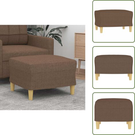 Poggiapiedi per Divano - vidaXL Poggiapiedi Marrone 60x50x41 cm in Tessuto - Poggiapiedi per Poltrona