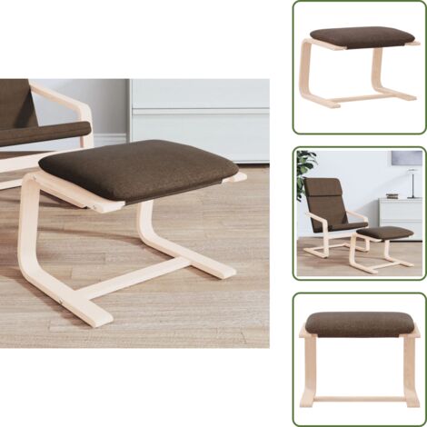 Poggiapiedi per divano - vidaXL Poggiapiedi Marrone Scuro 51x41x40 cm in Tessuto - Poggiapiedi per poltrona