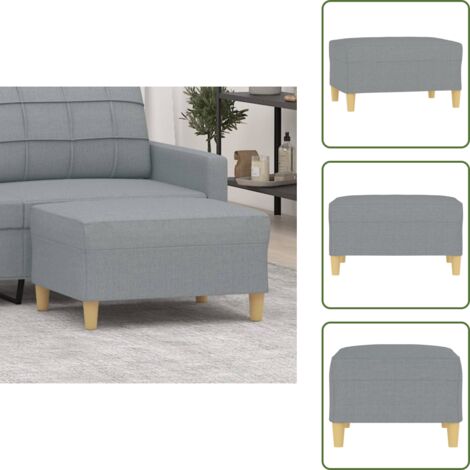 Poggiapiedi per poltrona - vidaXL Poggiapiedi Grigio Chiaro 70x55x41 cm in Tessuto - Poggiapiedi in compensato