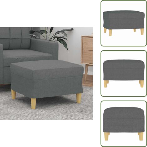 Poggiapiedi per poltrona - vidaXL Poggiapiedi Grigio Scuro 60x50x41 cm in Tessuto - Poggiapiedi in compensato