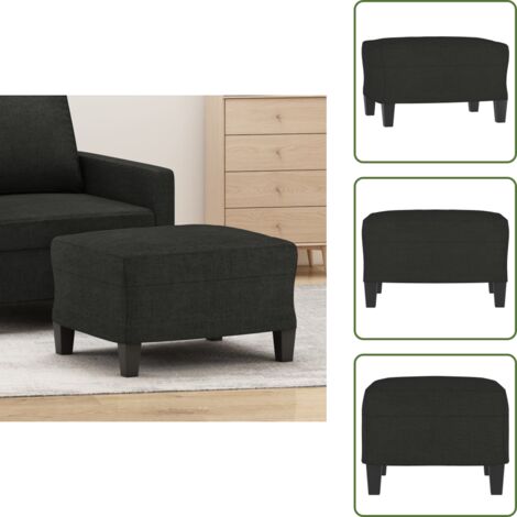 Poggiapiedi per poltrona - vidaXL Poggiapiedi Nero 60x50x41 cm in Tessuto - Poggiapiedi in compensato