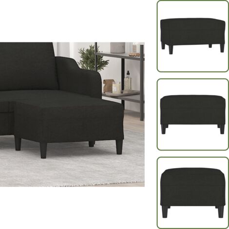 Poggiapiedi per poltrona - vidaXL Poggiapiedi Nero 70x55x41 cm in Tessuto - Poggiapiedi in compensato