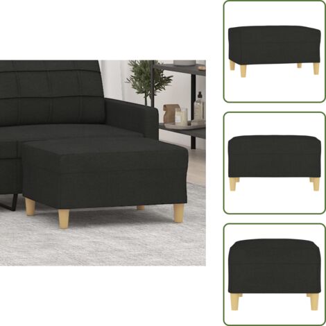 Poggiapiedi per poltrona - vidaXL Poggiapiedi Nero 70x55x41 cm in Tessuto - Poggiapiedi in compensato