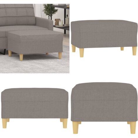 Poggiapiedi Tortora 70x55x41 cm in Tessuto - Poggiapiedi moderni - Poggiapiedi per divano