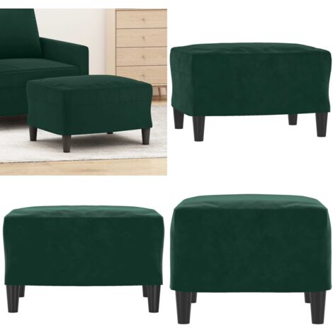 Poggiapiedi Verde Scuro 60x50x41 cm in Velluto - Poggiapiedi moderni - Poggiapiedi in compensato