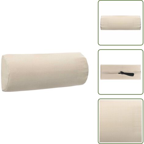 Poggiatesta da giardino - vidaXl Poggiatesta per Sdraio Crema 40x7,5x15 cm in Textilene -