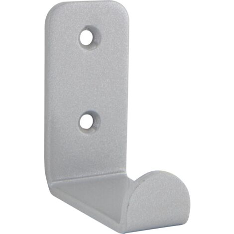 Pohl Kleiderhaken Amenti Breite 25mm, Höhe 54mm - einfacher Wandhaken zum Schrauben, Stahl silberfarbig