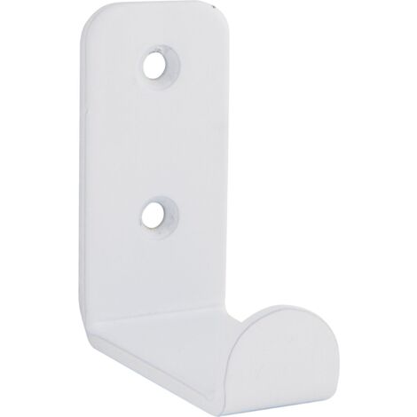 Pohl Kleiderhaken Amenti Breite 25mm, Höhe 54mm - einfacher Wandhaken zum Schrauben, Stahl weiß