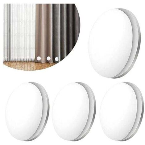 Poids de rideau de douche, 4 paires de poids de rideau de douche magnétiques, poids de rideau de douche solide avec aimant, étanche pour rideaux, nappes, rideaux de douche (blanc)