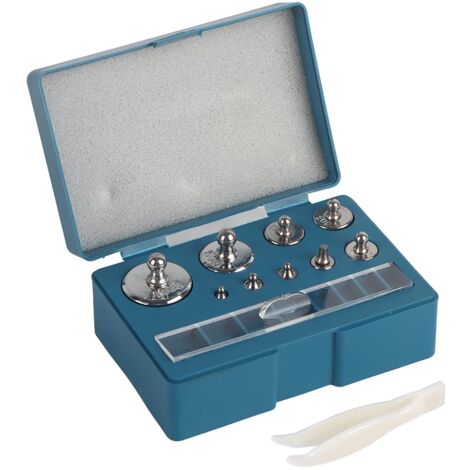 Poids d'étalonnage, Kit de Poids de Calibrage en Acier pour Balance Numérique Échelle Labo 17pcs 10mg-100g Poids de Balance Précision et 1 Pièce Pince à Épiler avec Etui de Rangement