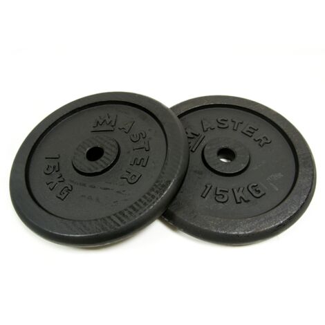 Poids en fonte 2 x 15 kg MASTER