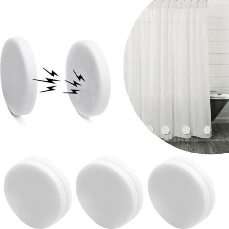 Poids magnétiques en caoutchouc pour rideaux extérieurs – Lot de 4 pièces (2 paires), fixation sécurisée anti-envol