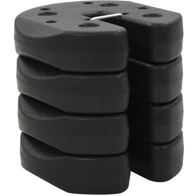 Poids pour belvédère 4 pcs Noir 220 x 30 mm Béton