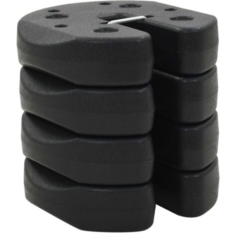 Poids pour belvédère 4 pcs Noir 220x50 mm Béton vidaXL