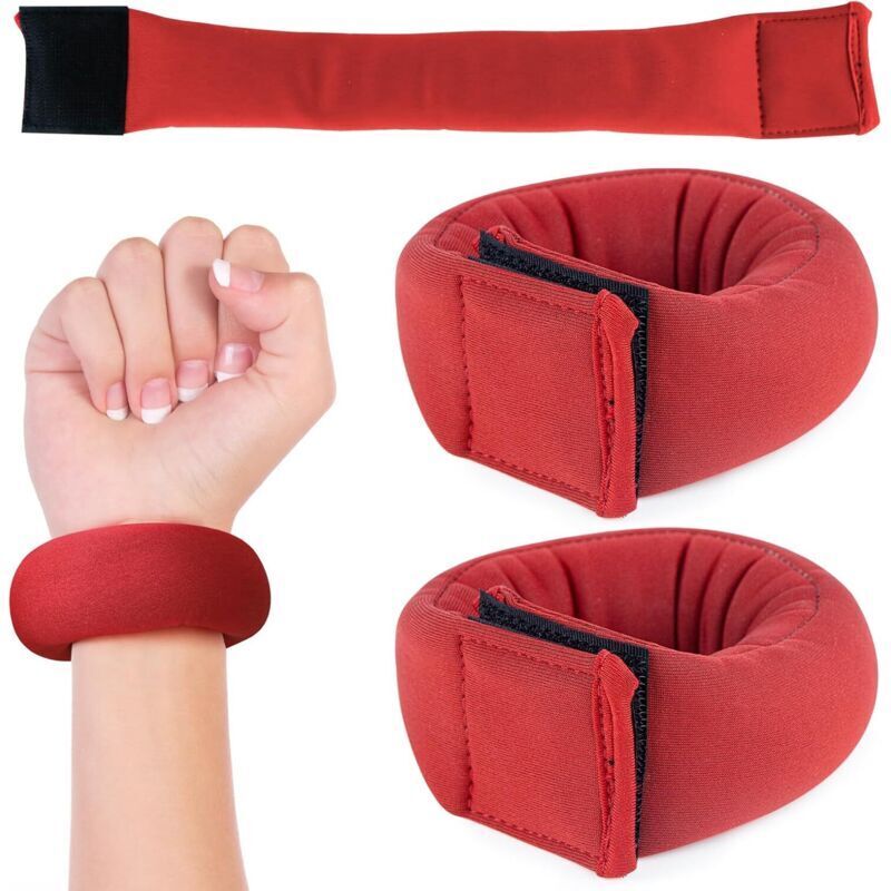 Poids pour poignets, lot de 2, bracelets lestés portables pour la course à pied, le fitness, le yoga, le Pilates, l'aérobic, pour hommes et femmes