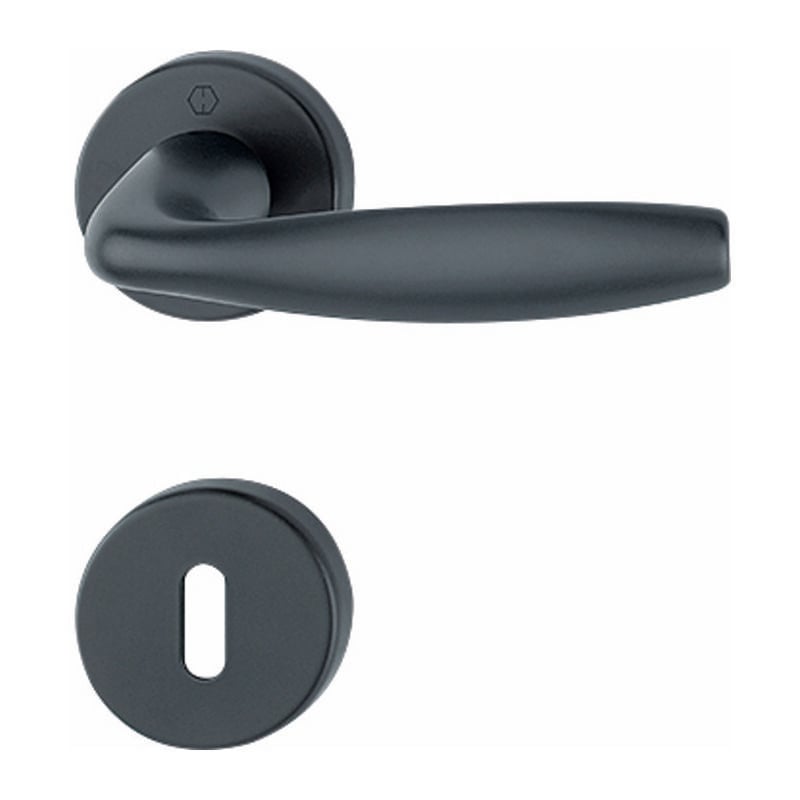 Poignée de porte sur rosace Hoppe Et Cie Clé l - Carré à montage rapide